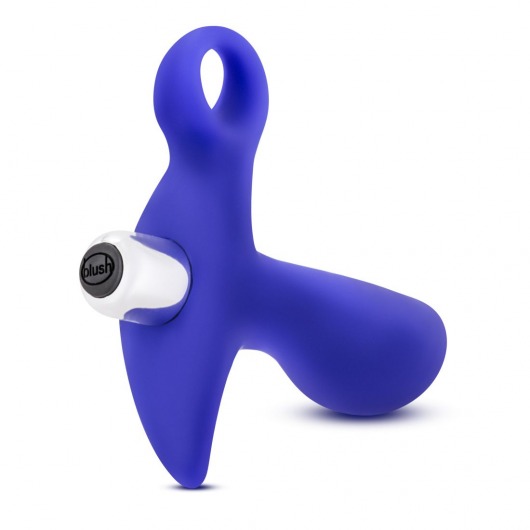 Синий стимулятор простаты с ручкой-кольцом Performance Prostimulator 02 - Blush Novelties - в Белгороде купить с доставкой