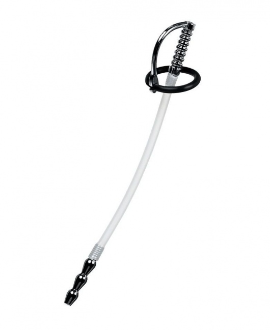 Силиконовый уретральный плаг со сменными фиксирующими кольцами Metal - ToyFa - купить с доставкой в Белгороде