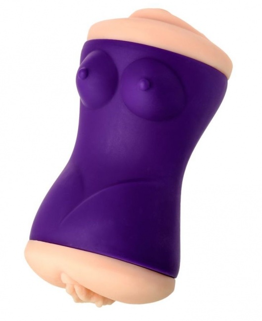 Двухсторонний мастурбатор JOS YARA в фиолетовой колбе - JOS - в Белгороде купить с доставкой