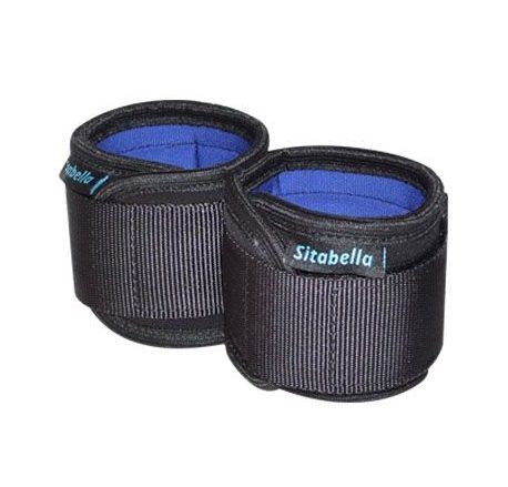 Неопреновые черно-синие наручники - Sitabella - купить с доставкой в Белгороде