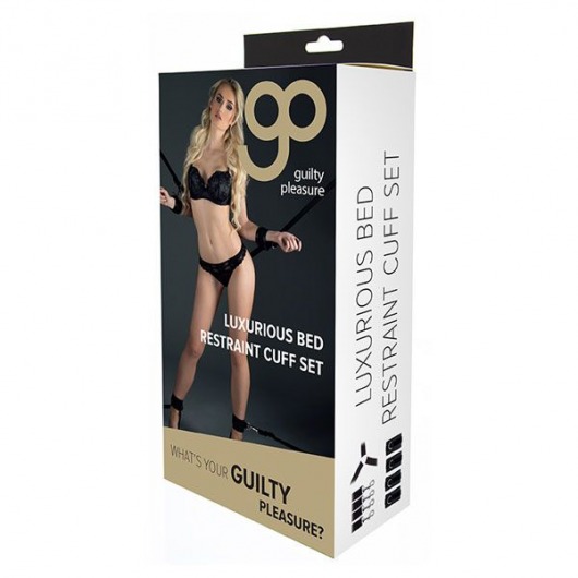 Комплект наручников и поножей LUXURIOUS BED RESTRAINT CUFF SET - Blush Novelties - купить с доставкой в Белгороде