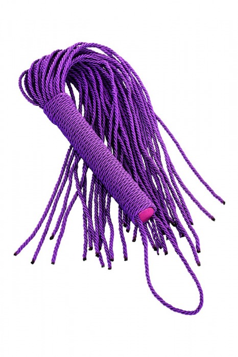 Сиреневый флоггер из веревки Theatre - 48,5 см. - ToyFa - купить с доставкой в Белгороде