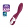 Малиновый вибромассажер для стимуляции G-точки Heated Thrill - 20,6 см. - Satisfyer купить в Белгороде с доставкой в Orgasmix.ru Малиновый вибромассажер для стимуляции G-точки Heated Thrill - 20,6 см. - Satisfyer