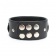 Черный кожаный ошейник с короткими шипами - БДСМ Арсенал - купить с доставкой в Белгороде Черный кожаный ошейник с короткими шипами - БДСМ Арсенал - купить с доставкой в Белгороде