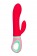 Красный вибратор с клиторальным отростком Petunia - 19 см. - ToyFa купить в Белгороде с доставкой в Orgasmix.ru Красный вибратор с клиторальным отростком Petunia - 19 см. - ToyFa
