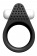 Чёрное эрекционное кольцо LIT-UP SILICONE STIMU RING 1 BLACK - Dream Toys - в Белгороде купить с доставкой